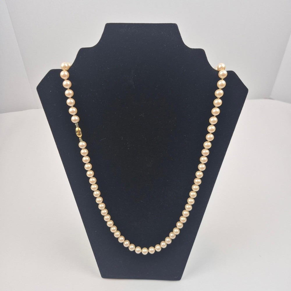 Monet Faux Pearl Necklace 36" Classic Strand Quiet Luxury Old Money Minimalist